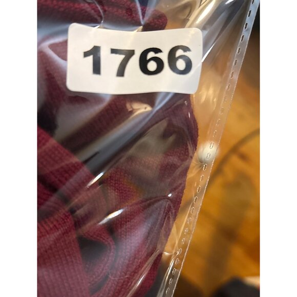 Black Brown 1826 Mens V-Neck Sweater S Merino Wool Burgundy Long Sleeve Made In - Picture 9 of 9